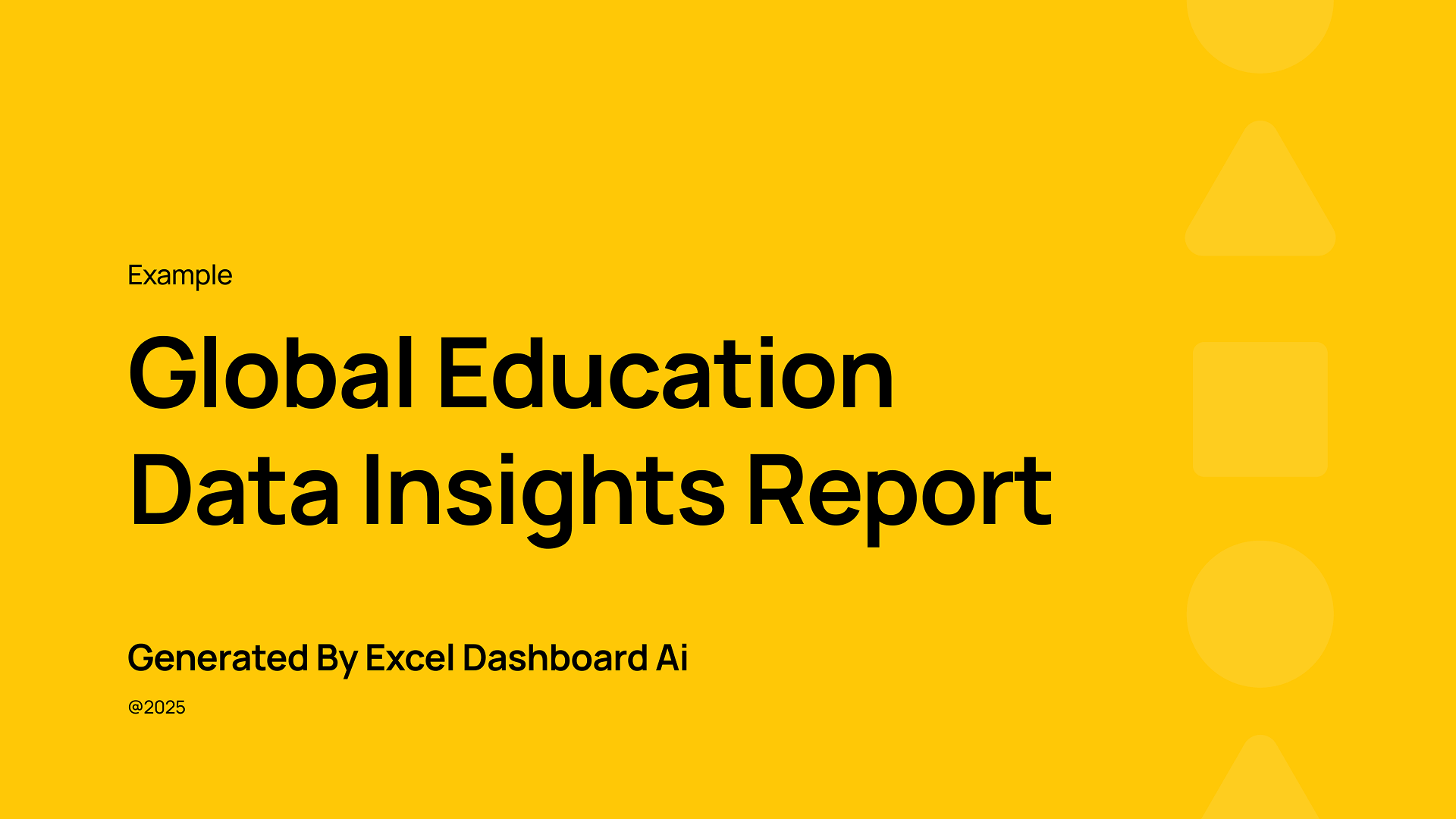 Global Education Data Insights Report