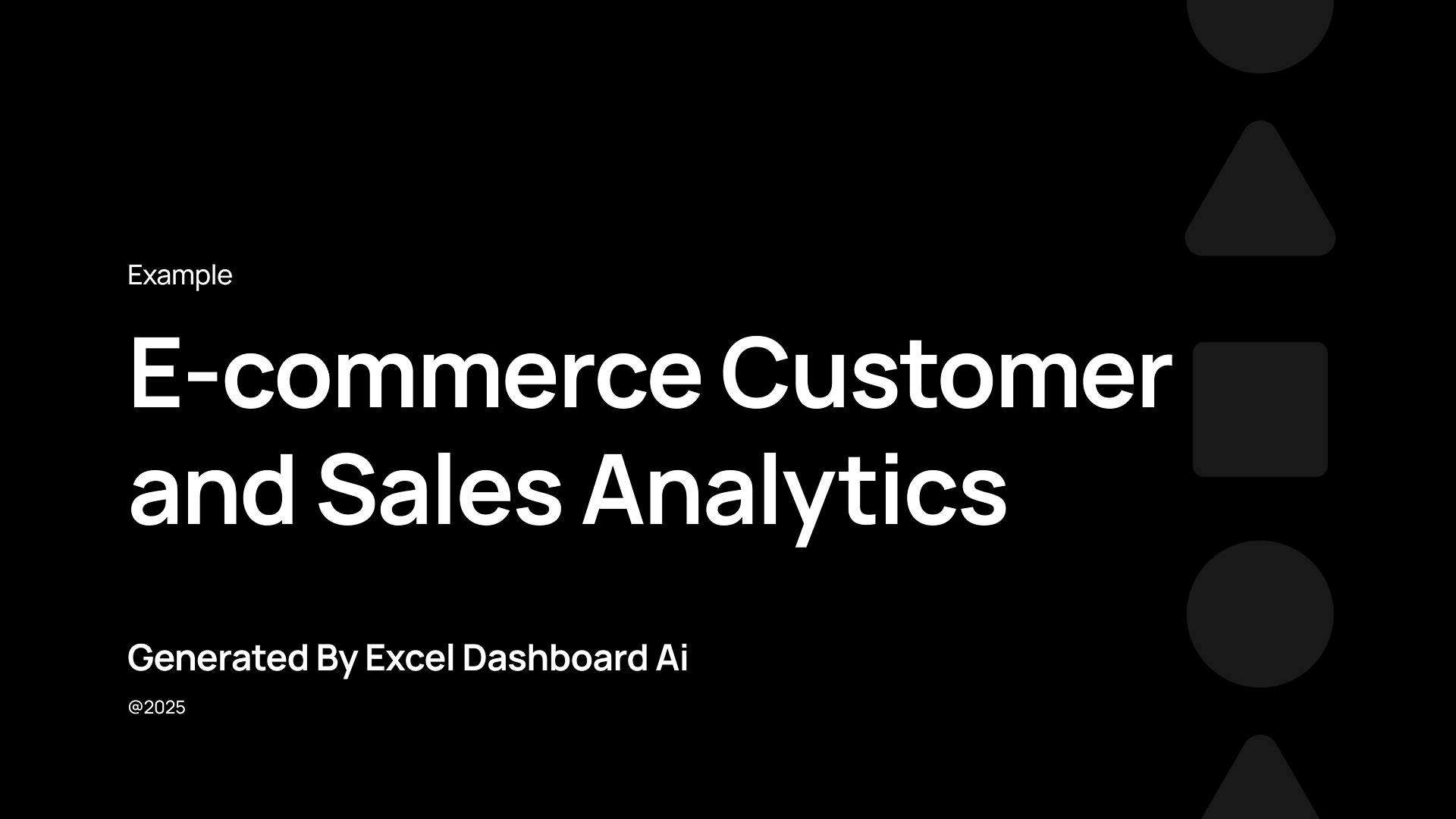 E-commerce Customer and Sales Analytics